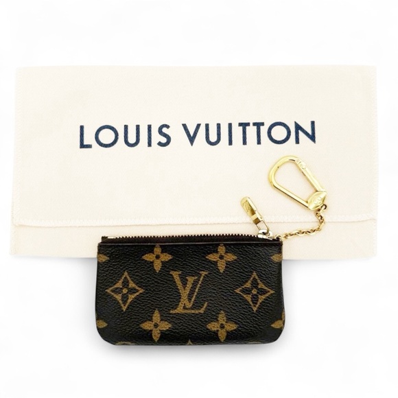 Louis Vuitton Monogram Key Pouch M62650 Coin Purse Keychain Credit Card Holder - Picture 1 of 16
